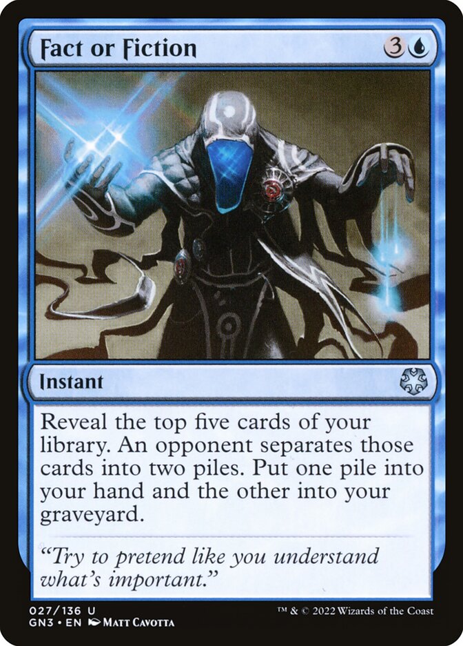 Magic the Gathering Card - Fact or Fiction - MTG Circle