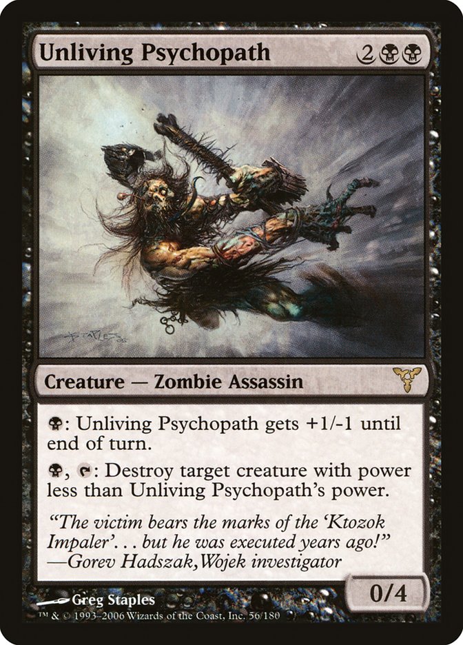 Magic the Gathering Card - Unliving Psychopath - MTG Circle
