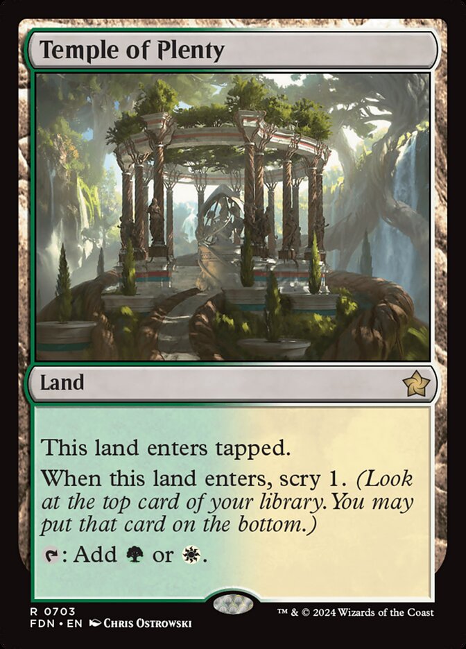 Magic the Gathering Card - Temple of Plenty - MTG Circle