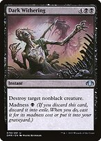 Magic the Gathering Card - Dark Withering - MTG Circle