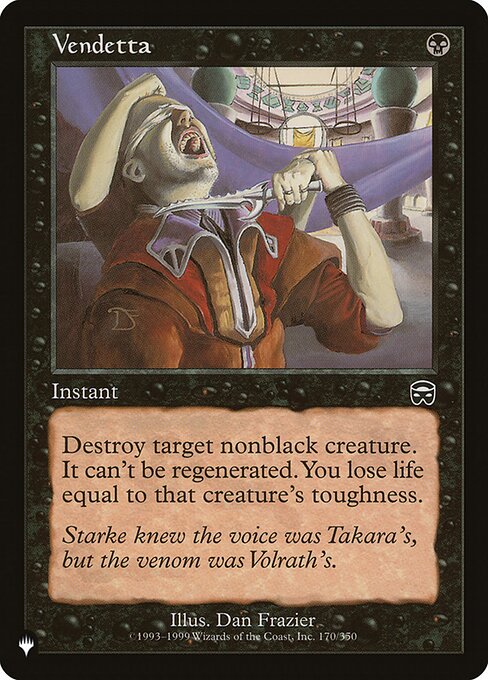 Magic the Gathering Card - Vendetta - MTG Circle