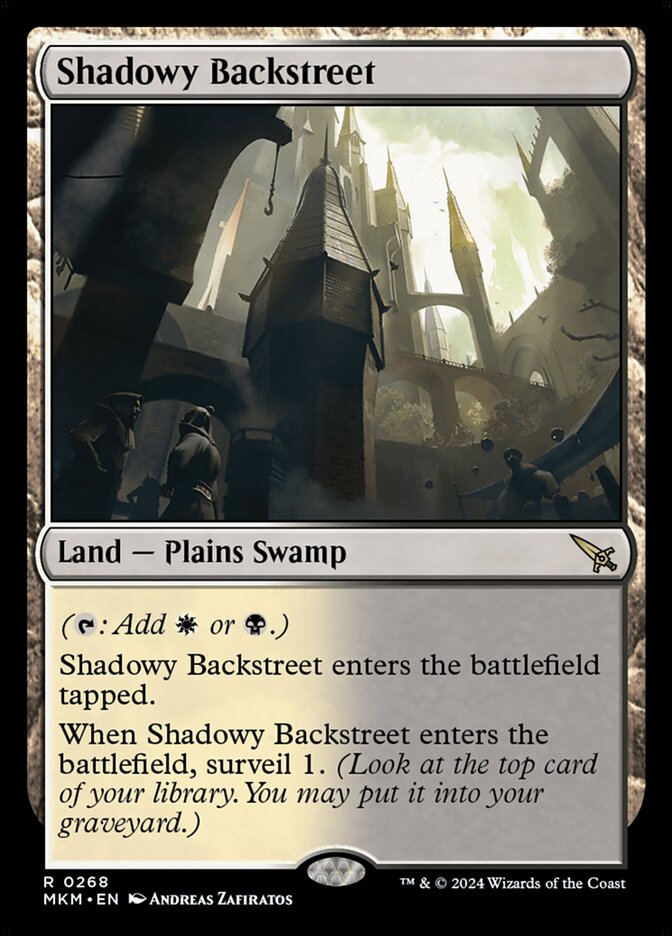 Magic the Gathering Card - Shadowy Backstreet - MTG Circle