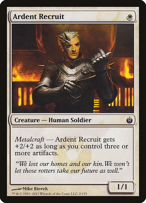 Magic the Gathering Card - Ardent Recruit - MTG Circle