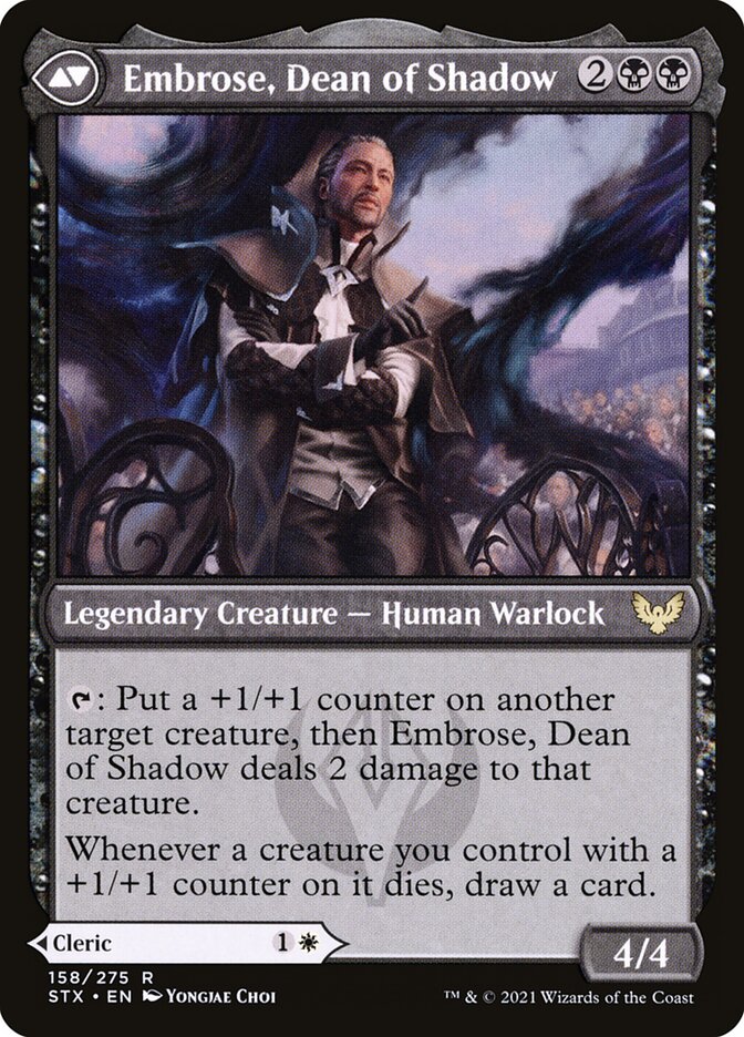 Magic the Gathering Card - Embrose, Dean of Shadow - MTG Circle