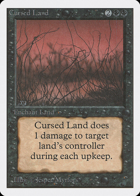 Magic the Gathering Card - Cursed Land - MTG Circle