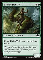 Magic the Gathering Card - Elvish Visionary - MTG Circle