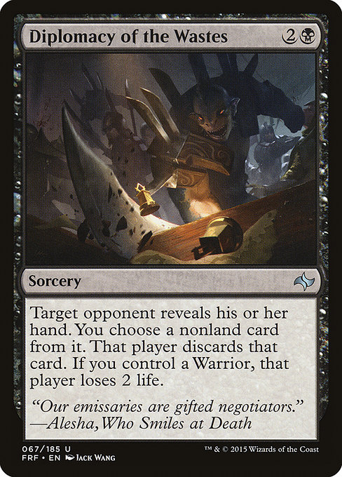 Magic the Gathering Card - Diplomacy of the Wastes - MTG Circle
