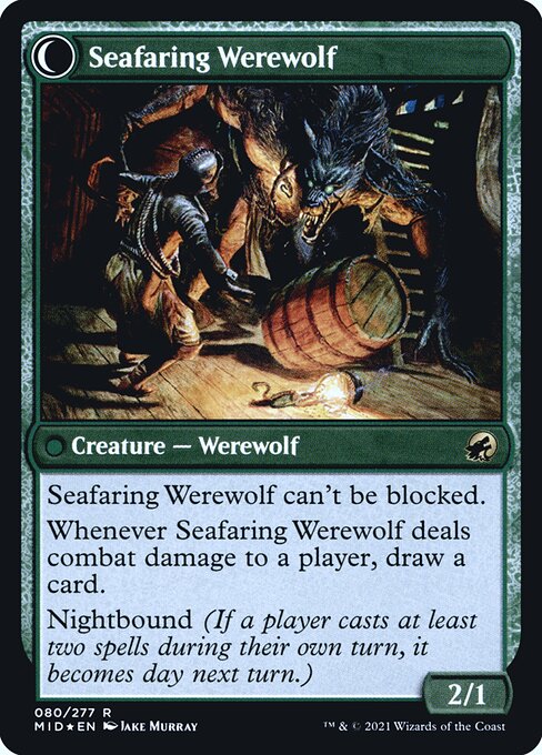 Magic the Gathering Card - Seafaring Werewolf - MTG Circle