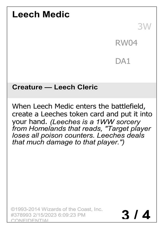 Magic the Gathering Card - Leech Medic - MTG Circle