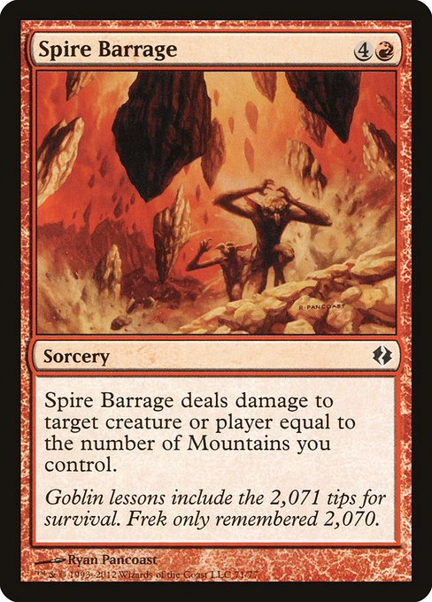 Magic the Gathering Card - Spire Barrage - MTG Circle