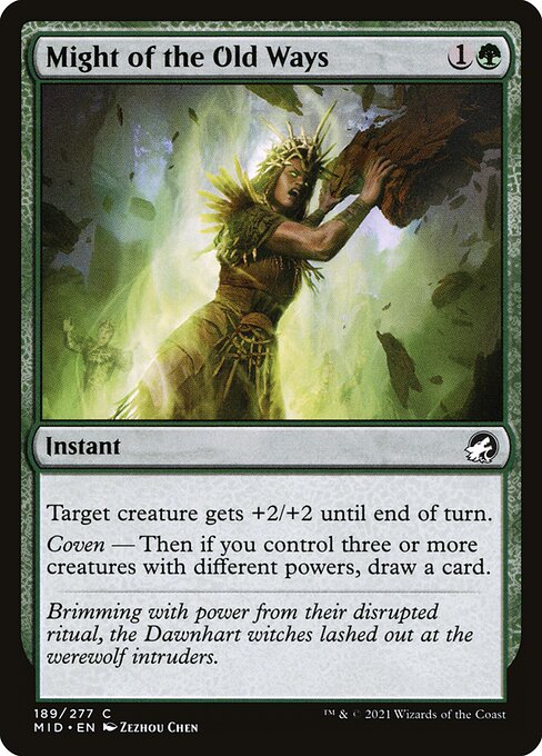Magic the Gathering Card - Might of the Old Ways - MTG Circle