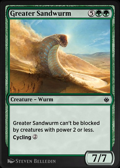 Magic the Gathering Card - Greater Sandwurm - MTG Circle