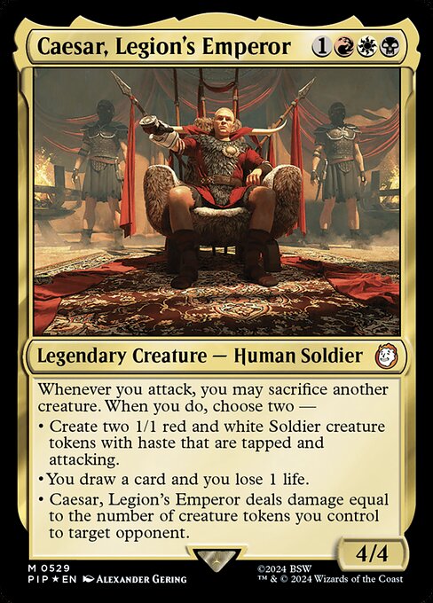 Magic the Gathering Card - Caesar, Legion's Emperor - MTG Circle