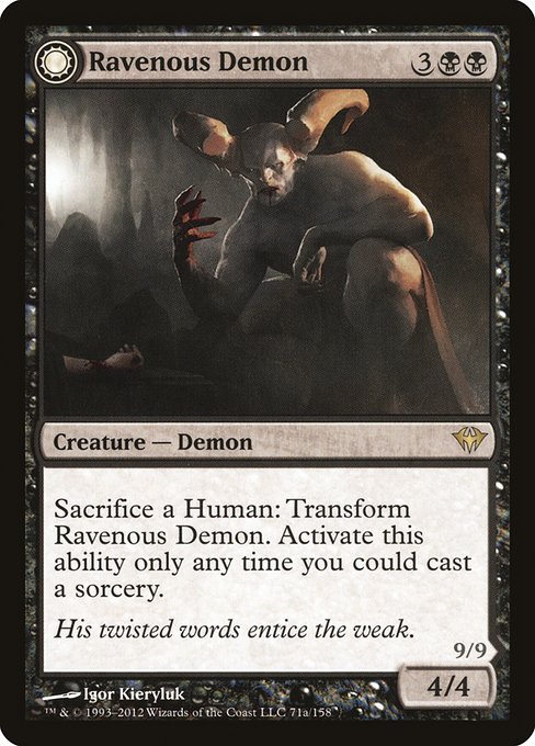Magic the Gathering Card - Ravenous Demon - MTG Circle