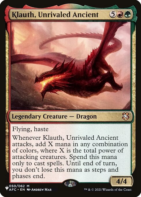 Magic the Gathering Card - Klauth, Unrivaled Ancient - MTG Circle