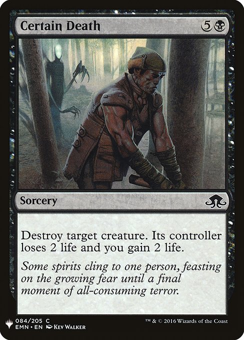 Magic the Gathering Card - Certain Death - MTG Circle