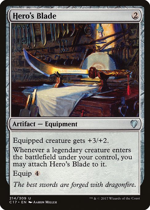 Magic the Gathering Card - Hero's Blade - MTG Circle