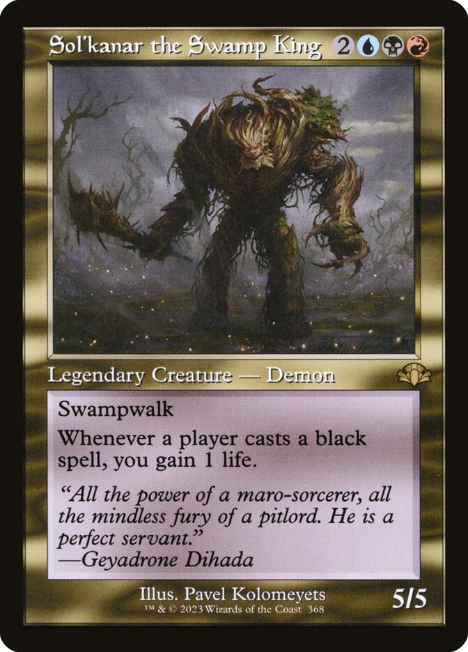 Magic the Gathering Card - Sol'kanar the Swamp King - MTG Circle