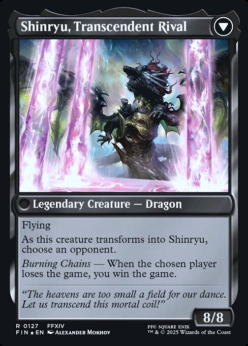 Magic the Gathering Card - Shinryu, Transcendent Rival - MTG Circle