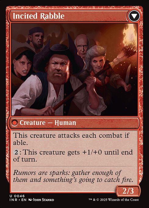Magic the Gathering Card - Incited Rabble - MTG Circle