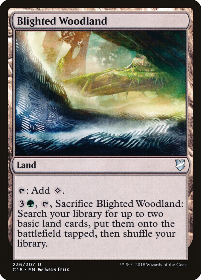 Magic the Gathering Card - Blighted Woodland - MTG Circle