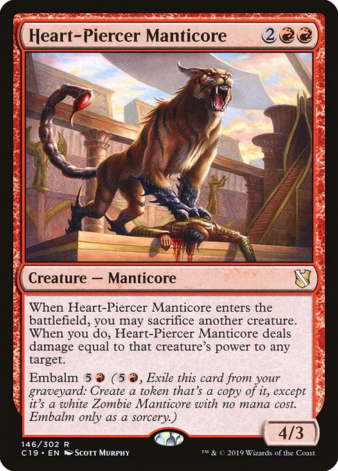 Magic the Gathering Card - Heart-Piercer Manticore - MTG Circle
