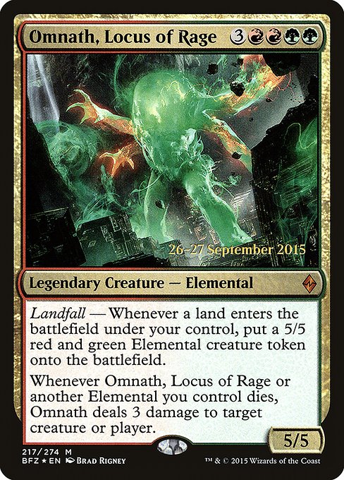 Magic the Gathering Card - Omnath, Locus of Rage - MTG Circle