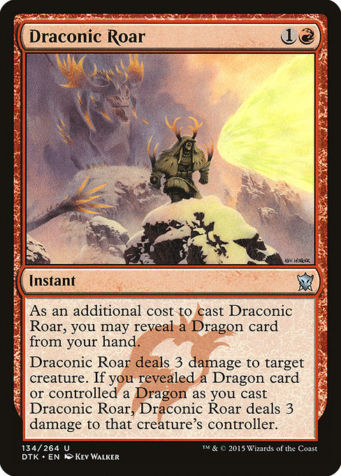 Magic the Gathering Card - Draconic Roar - MTG Circle