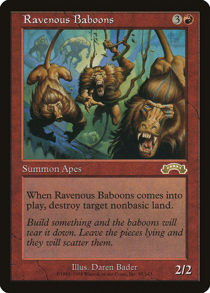 Magic the Gathering Card - Ravenous Baboons - MTG Circle