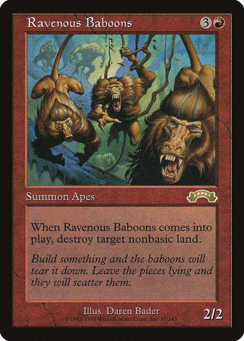Magic the Gathering Card - Ravenous Baboons - MTG Circle