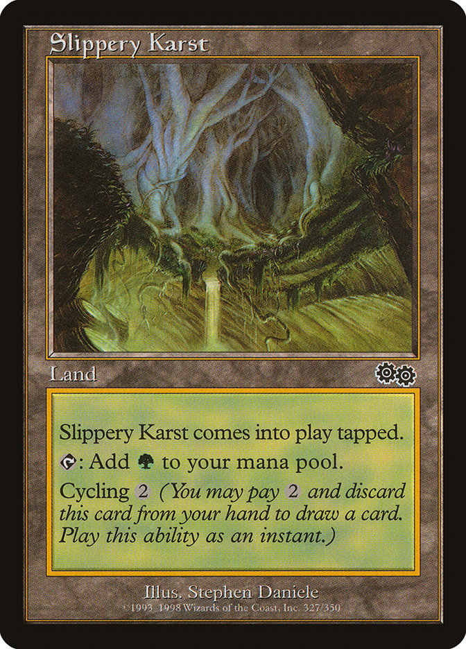 Magic the Gathering Card - Slippery Karst - MTG Circle