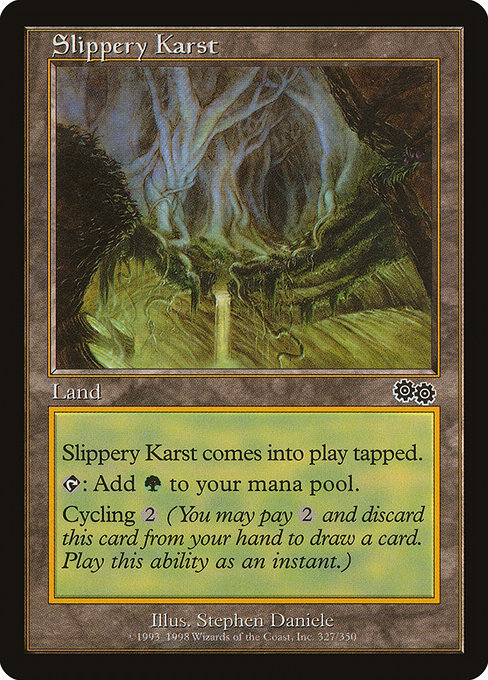 Magic the Gathering Card - Slippery Karst - MTG Circle