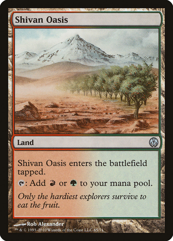 Magic the Gathering Card - Shivan Oasis - MTG Circle