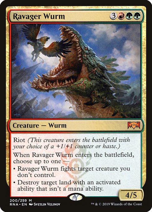 Magic the Gathering Card - Ravager Wurm - MTG Circle