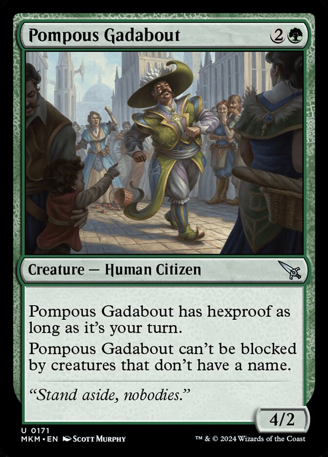 Magic the Gathering Card - Pompous Gadabout - MTG Circle