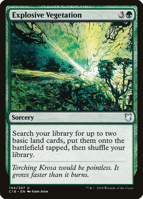Magic the Gathering Card - Explosive Vegetation - MTG Circle