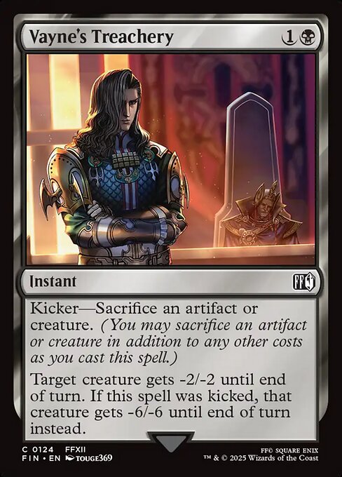 Magic the Gathering Card - Vayne's Treachery - MTG Circle
