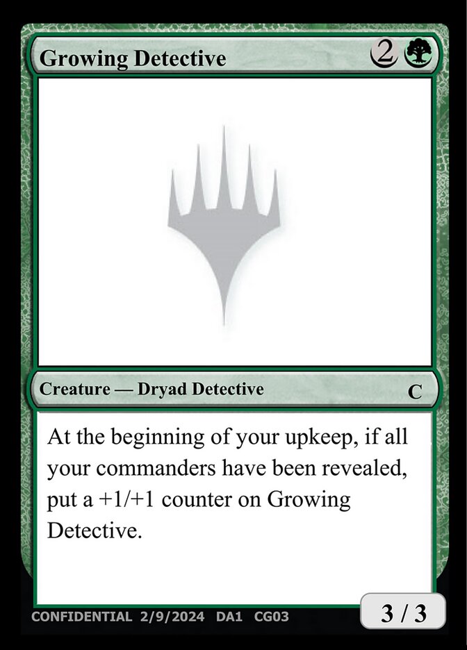 Magic the Gathering Card - Growing Detective - MTG Circle