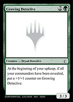 Magic the Gathering Card - Growing Detective - MTG Circle