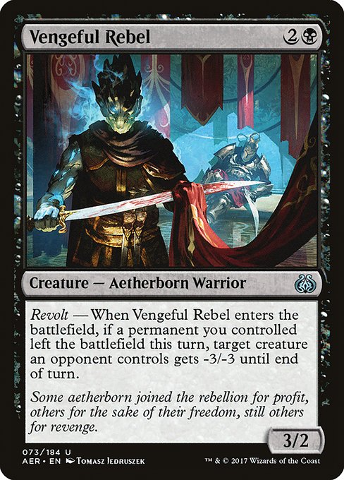 Magic the Gathering Card - Vengeful Rebel - MTG Circle