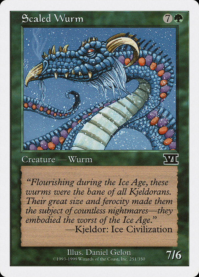 Magic the Gathering Card - Scaled Wurm - MTG Circle