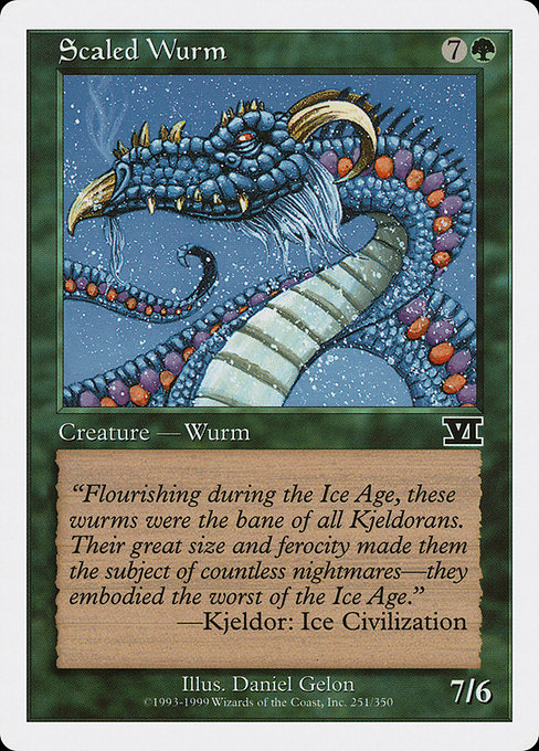 Magic the Gathering Card - Scaled Wurm - MTG Circle