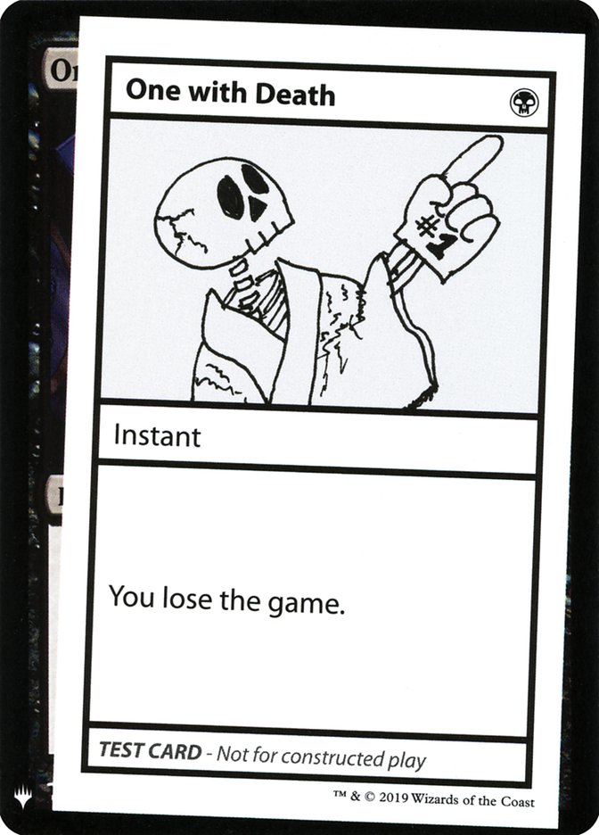 Magic the Gathering Card - One with Death - MTG Circle
