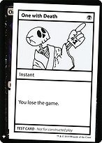 Magic the Gathering Card - One with Death - MTG Circle