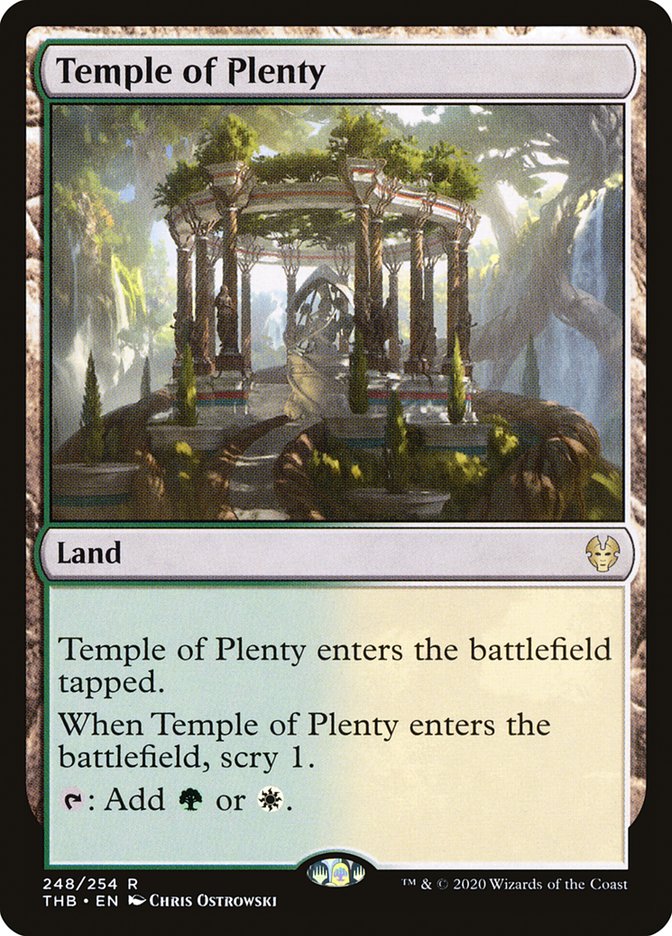Magic the Gathering Card - Temple of Plenty - MTG Circle