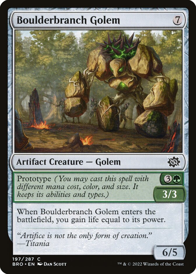 Magic the Gathering Card - Boulderbranch Golem - MTG Circle