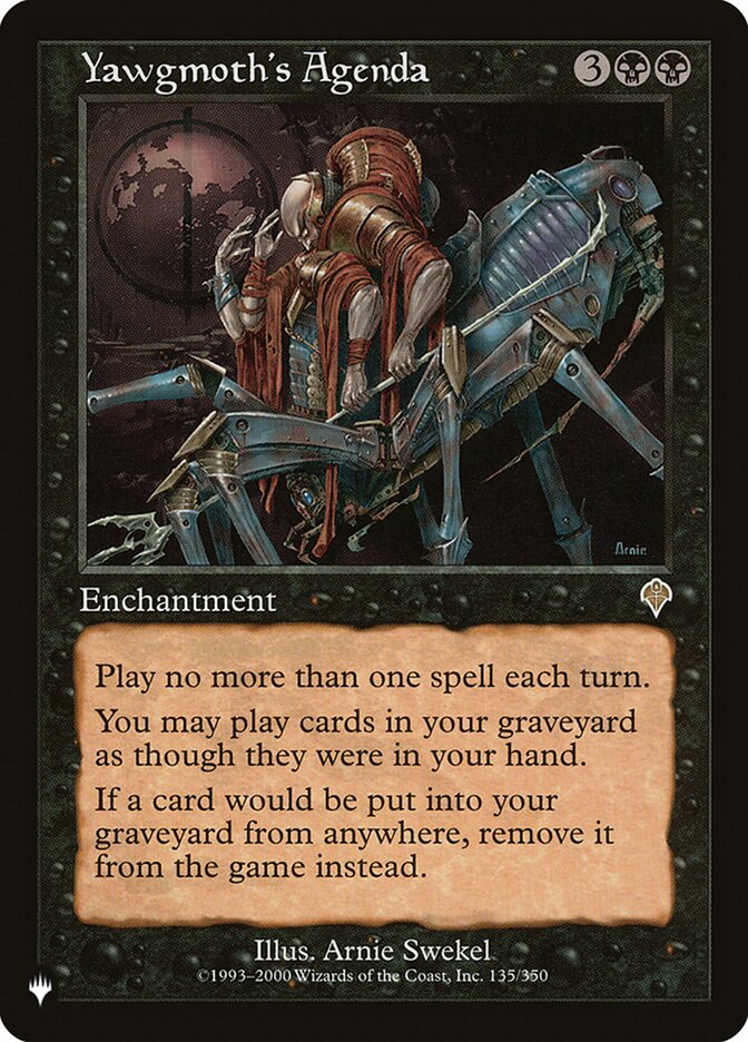 Magic the Gathering Card - Yawgmoth's Agenda - MTG Circle