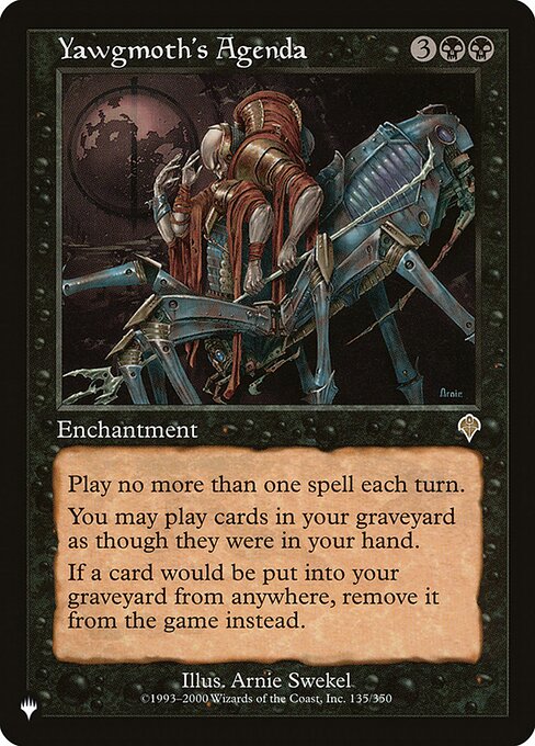 Magic the Gathering Card - Yawgmoth's Agenda - MTG Circle