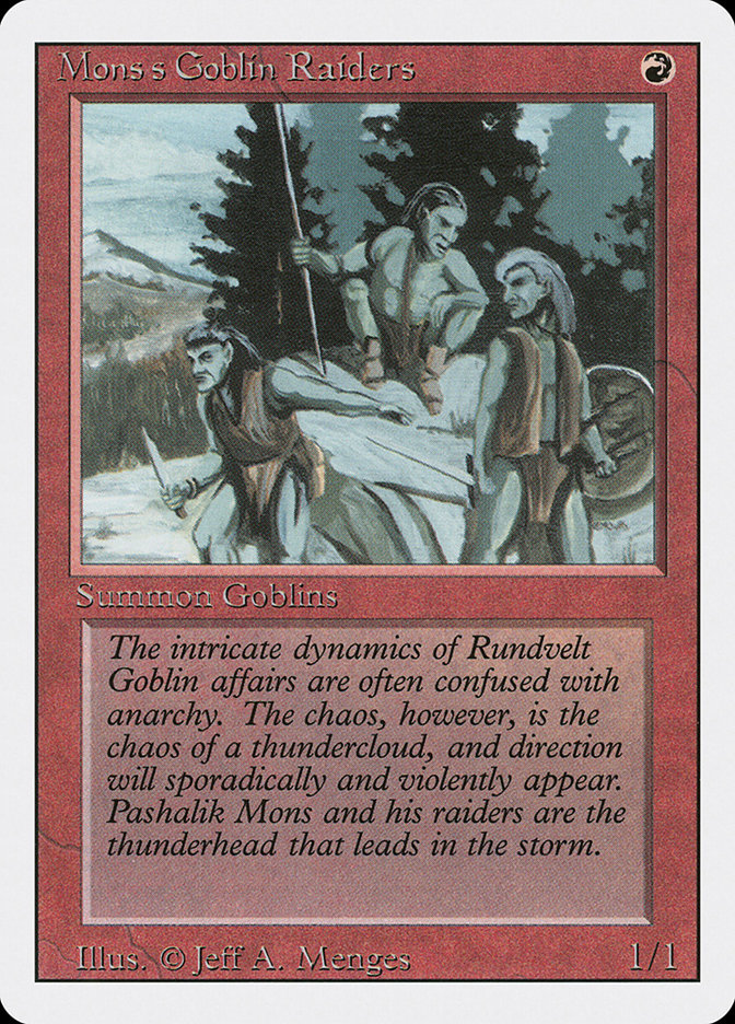 Magic the Gathering Card - Mons's Goblin Raiders - MTG Circle