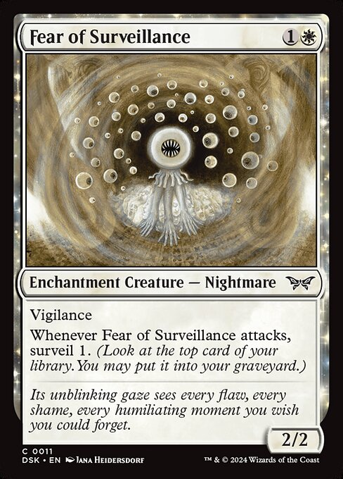 Magic the Gathering Card - Fear of Surveillance - MTG Circle